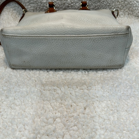 Dooney and Bourke cream crossbody with tan leather - Picture 3 of 6